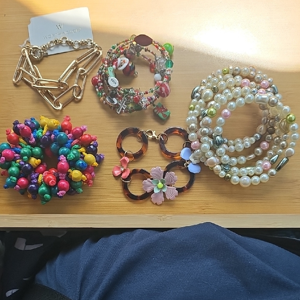Worthington Multicolor and Pearl Bracelet Set